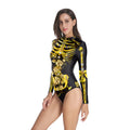 Halloween Costumes Vintage Skeleton Rose Scary Skinny 2019 Halloween Cosplay Stretchy Outfit